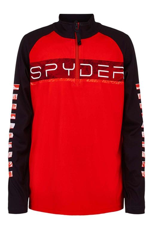 Top Spyder Peak Zip T-Neck Rojos Para Chicos Mexico MX05471